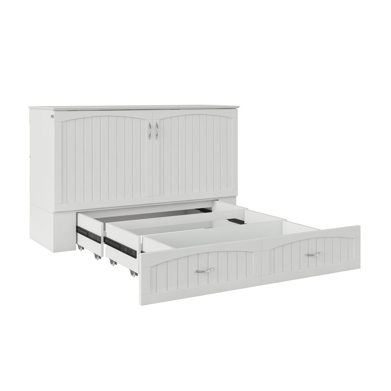 Emil queen storage murphy store bed with mattress